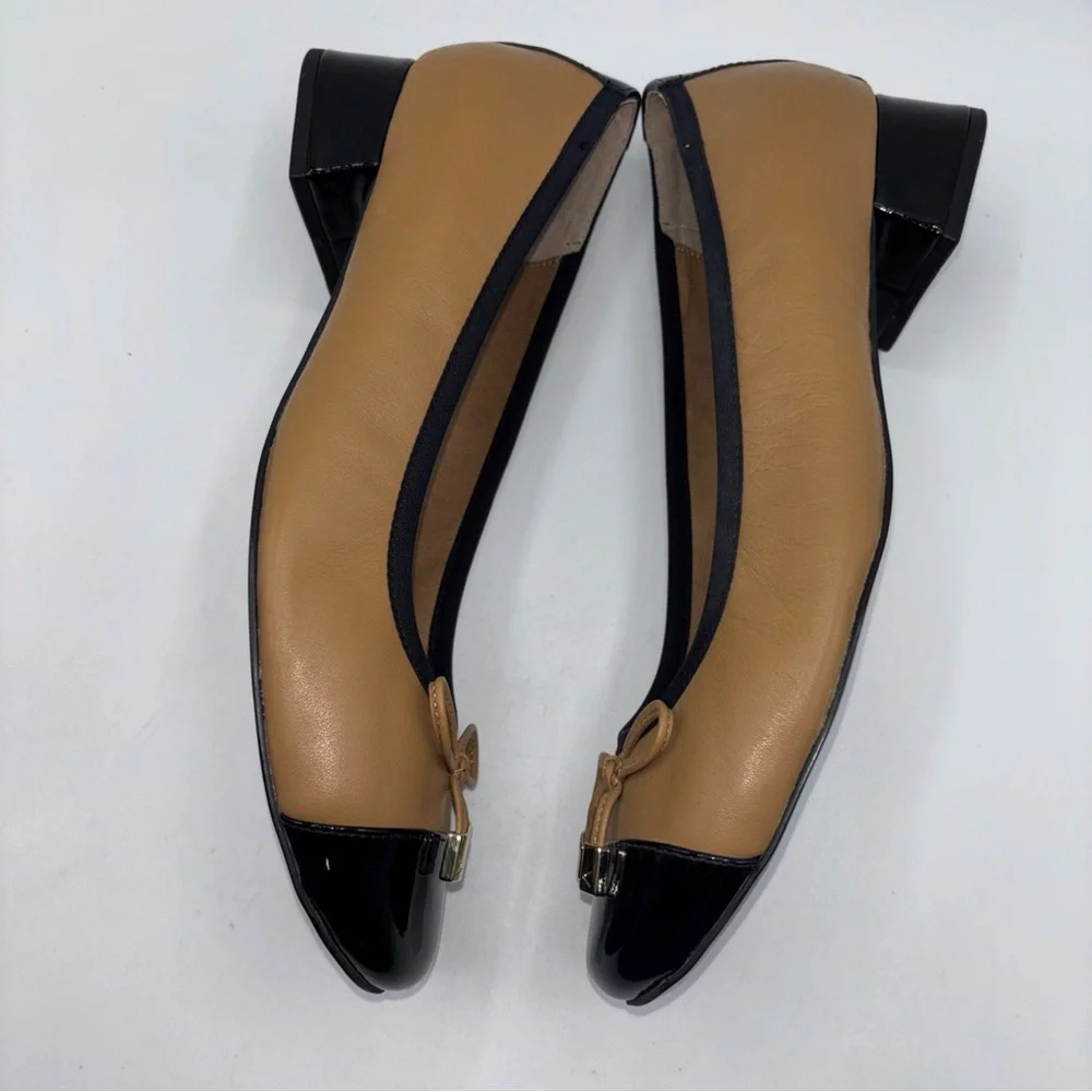 Vionic Ladies Daphne Brown Black Toe Cap Slip On Shoes Size 9 - Picture 6 of 10